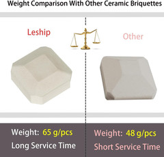 50-Pack Ceramic Briquettes for Lynx L27-L54 Gas Grills, 2″x2″ Replacement