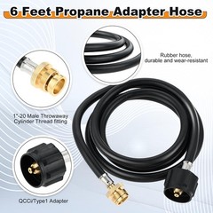 Lemfema 6Feet Propane Adapter Hose 1 Lb 20 Lb Converter 5430 Stove Pressure