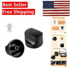 Black Control Knobs for Charbroil Grill – Set of 2 with Installation Kit