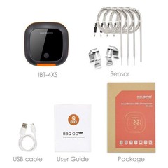 Inkbird Bluetooth Digital Wireless Meat Thermometer with 4 Probes Timer,…