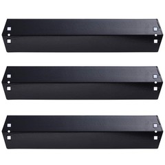 3-Pack Porcelain Steel Heat Plates & Shields for Charcoal Gas Grills – Fits 3001