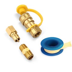 3/8″ Natural Gas Quick Connect Fittings，Lp Gas Propane Hose Quick Disconnect NEW