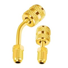 R410A Adapter 5/16 inches SAE Female to 1/4 inches SAE 1 Straight + 1 Angled