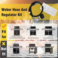 25IN for Weber Hose and Regulator Kit, for Replacing the Regulator on Weber