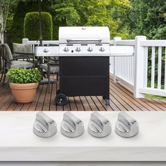 Sleek and Functional Upgrade to These 4pcs Electroplated Gas Grill Knobs