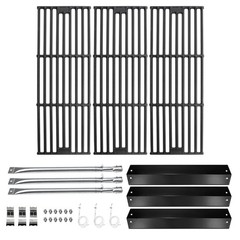 Grill Replacement Parts 3-Pack Grates Heat Plates Burners for Char Griller 5050