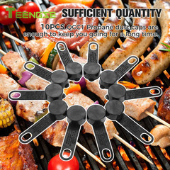 10PCS QCC1 Propane Dust Caps Strap, Propane Tank OPD Filler Valve Cover for Prop