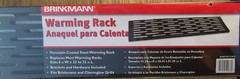 1 Brinkmann Porcelain Coated Steel Adjustable Warming Rack-6″x 23″-32″Charmglow