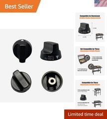 Quality Burner Knobs Replacement for Blackstone Flat Top Griddles – Black Round