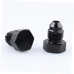 -4 AN Male Flare Blanking Plug Cap Lock Fitting Hex Connectors 4AN-2PCS Black