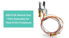 Natural Gas Pilot Assembly for Heat N Glo Fireplaces & Gas Log Sets, Thermopile