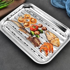 Outdoor Cooking Tool 2PC Baking Tray with Holes for Perfectly Cooked Food