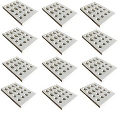 12-Pack Ceramic Grill Briquettes Flame Tamer Replacement for BBQ & Grilling
