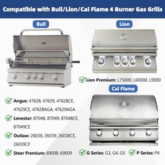 4-Pack 16516 Stainless Steel Burners 16 1/8″, 4-Pack 16631 Flame Tamers