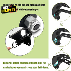 Hinge Assembly Kit Fit Large Green Egg,Big Green Color Egg Accessories Powder…