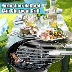 New 13.7 Inch Round Grill Grate Chromed Iron Steel Barbecue Cooking Rack