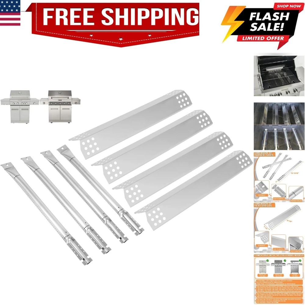 16 1/8″ Heat Plates & Burner Tubes for Kitchenaid Grill Replacement Parts 720…
