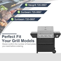 Grill Replacement Parts for Grease Tray & Grates & Heat Plates & Burners