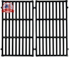 DC131 17.5″ 7637 Cast Iron Grill Grates Replacement for Weber Spirit 200 Series,