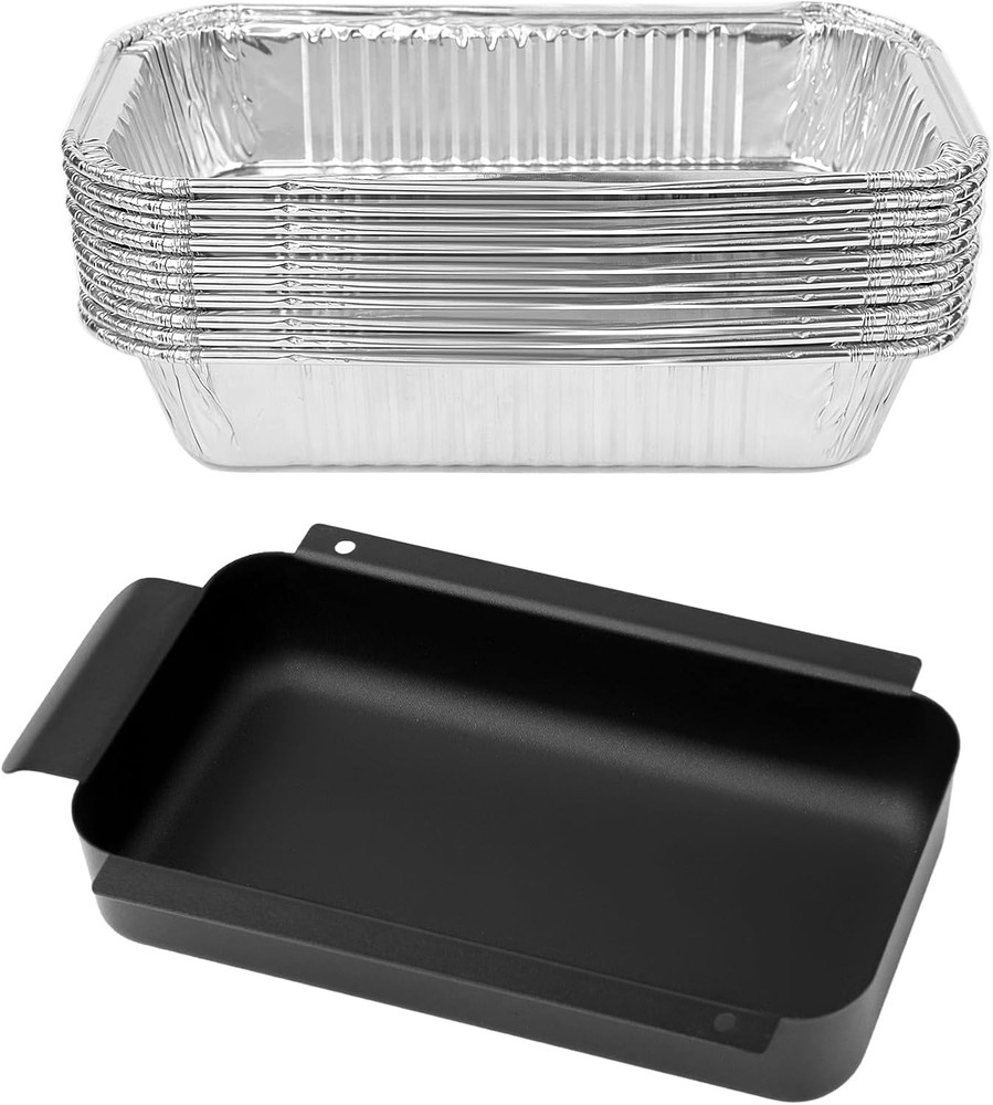 Grill Grease Tray Catcher Replacement with 10 Aluminum Drip Pans for Grill