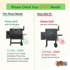12V 80W Prime Igniter Compatible with Green Mountain Grills Jim Bowie Prime & Da