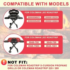 Replacement 6 Inch Grill Wheels for Coleman LXE RoadTrip, High Load Capacity