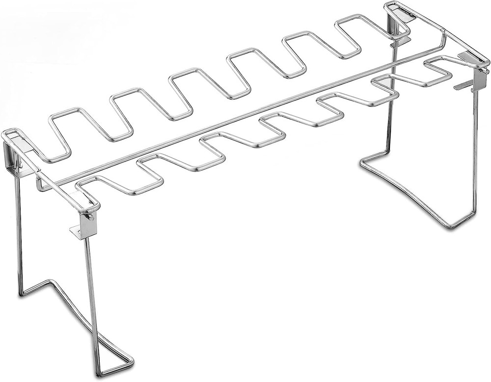 RTT Chicken Leg and Wing Rack for Grill Smoker Oven – Easy to 1 Pack, Silver