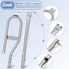Grill Replacement Parts for Dyna-Glo 5 Burner 5-Pack-Silvery Heat Shield Kit