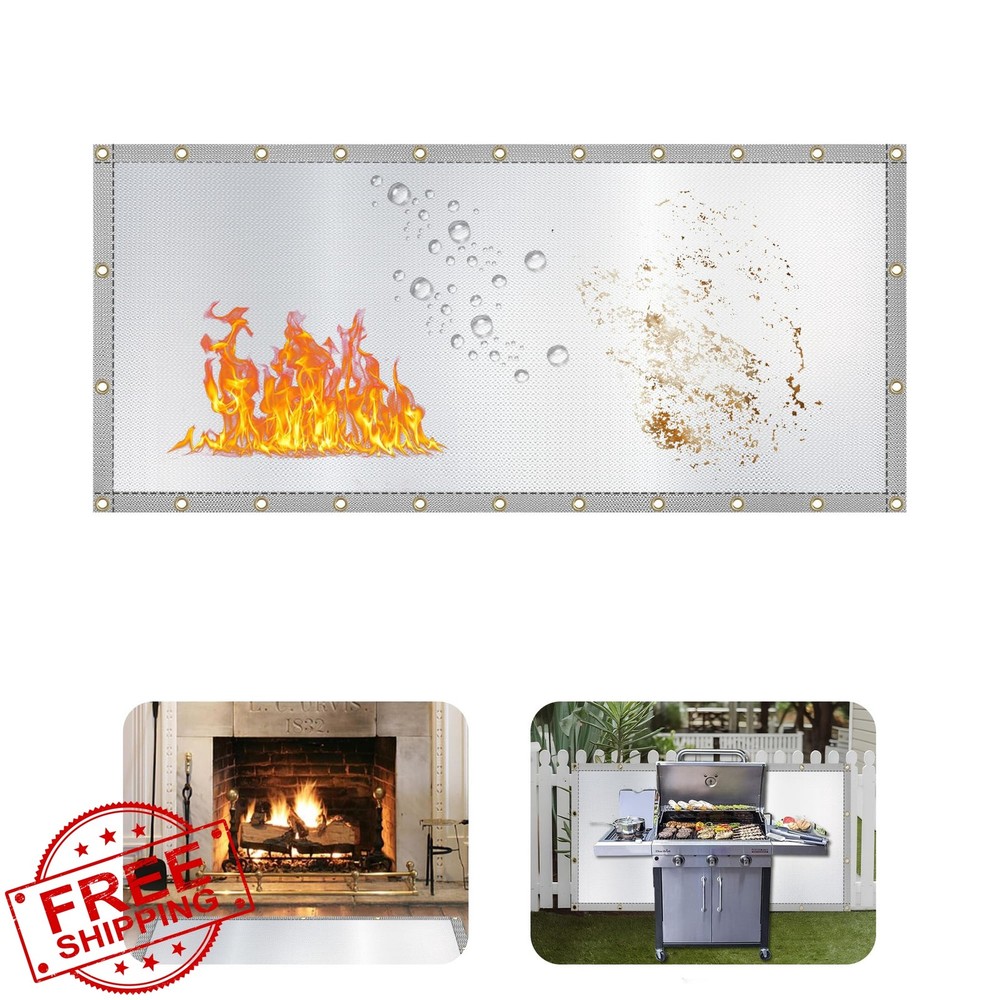 PUZHUAIN Sliver 3x10ft Grill Heat Shield