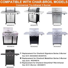 Grill Grates and Emitter Plates for Charbroil Commercial TRU-Infrared 3 Burner 4