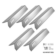 5-Pack Stainless Steel BBQ Gas Grill Heat Plate Shield Tent Replacement 5 PACK