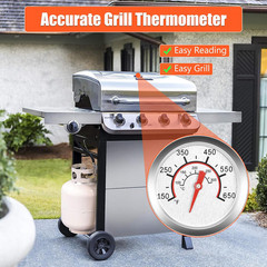 1.85″ Lid Temperature Gauge for Most of Char Broil Gas Grills, Grill Thermometer