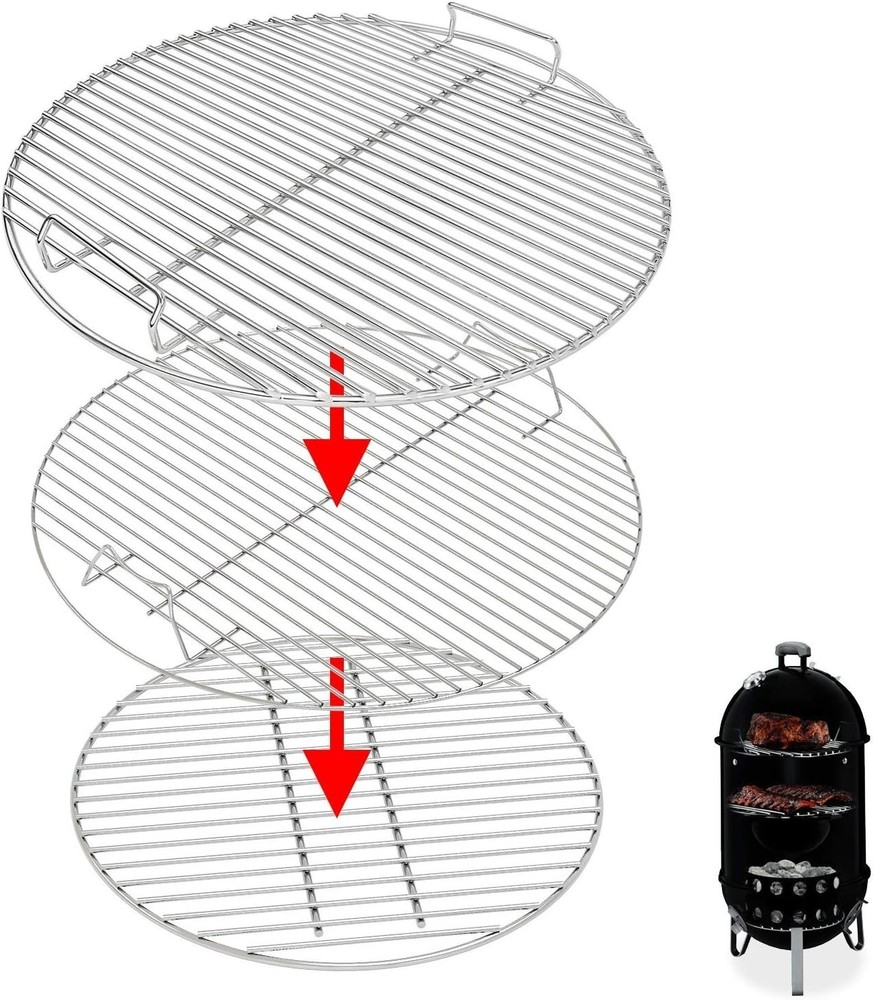 3-Pack Replacement Charcoal & Cooking Grates – for Weber Charcoal Grill 18/18.5
