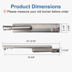 Criditpid 3 Pack Stainless Steel Heat Plates and Cast Stainless Steel Grill Burn