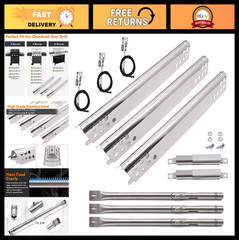 Grill Replacement Parts for 3 Burner Gas Grills – Stainless Pipe Burner, Heat Pl
