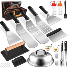 ﻿Latiret Griddle Accessories Kit, 24Pcs Grilling Accessories Set for Blac