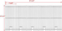 Oklagarden 57568 57569 Grates Replacement for Bull Grill Replacement Parts 5 Bur
