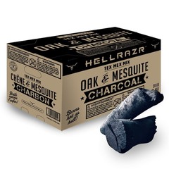 OPMOD HellRazr Tex Mex Mix O/Mesquite Charcoal, 20 lbs, Box, TEXMEX-C-BOX-20