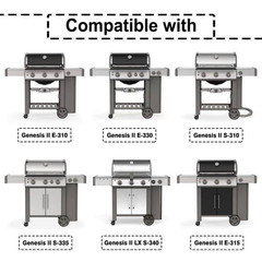 Porcelain-Enameled Flavorizer Bars Replacement for Weber Genesis II/LX 300 Serie