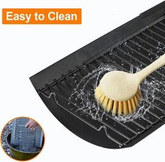Adjustable Ash Pan Kit for Chargriller/Charbroil Grills, Alloy Steel, 16″-28″
