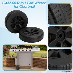 7″ Grill Wheels Replacement Parts for Charbroil Various Models 463377319 4633525