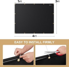 Fireproof Grill Railing Heat Shield Fiberglass 3×4 Black Privacy Cover