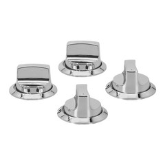 Sleek and Functional Upgrade to These 4pcs Electroplated Gas Grill Knobs