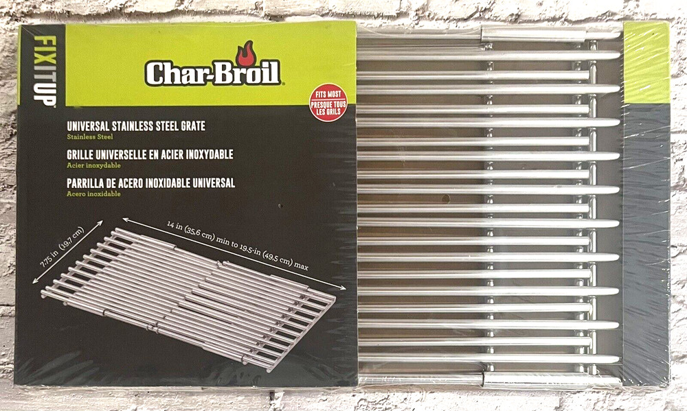 Char-Broil Universal Stainless Steel Grate Expandable Model 2455674 NEW SEALED