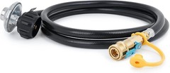 6 Feet Quick Connect Propane Hose with Regulator for Olympian 5100, 5500 RV Gril