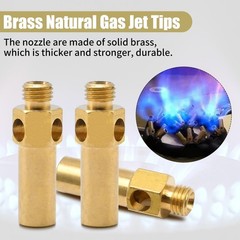 Set of 4 Propane LP Natural Gas Brass Jet Nozzle Sprayer for Cast Iron Burner