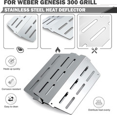 Genesis E-330 Grill Replacement Parts 4 Burners for Weber Genesis S-330 E-310 EP
