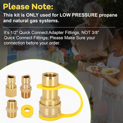 1/2 Inch Natural Gas Quick Connect Fittings for Gas Grill Heater Generator
