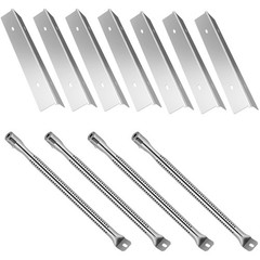 Ultimate Stainless Steel Grill Parts Kit: 7 Heat Plates & 4 Burners for Napoleon