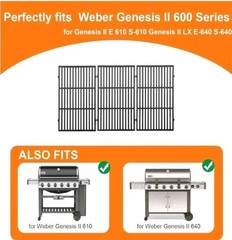 Weber Genesis II 610 640 Cast Iron Cooking Grates 66096 66803